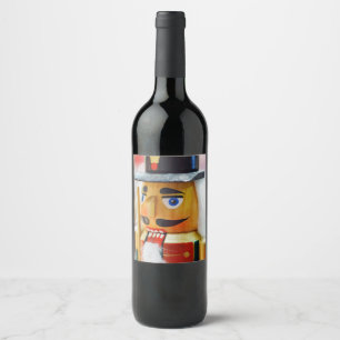 Étiquette Pour Bouteilles De Vin Casse-noix de lac swan de poupée de Noël de fêt