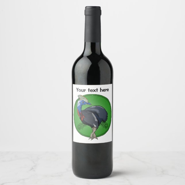 Étiquette Pour Bouteilles De Vin Cassowary Australie (Devant)