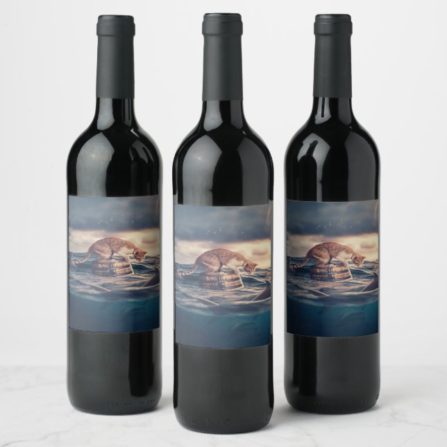 Étiquette Pour Bouteilles De Vin Cat Nap Dream ou cauchemar (Bouteilles)