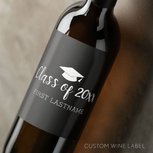 Étiquette Pour Bouteilles De Vin Catégorie d'année et nom - Le noir peut changer de