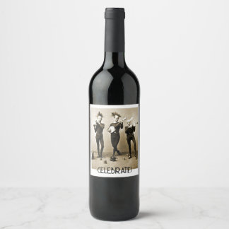 Étiquette Pour Bouteilles De Vin Célébration des musiciens