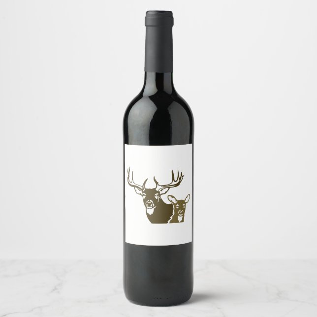 Étiquette Pour Bouteilles De Vin Cerf (Devant)