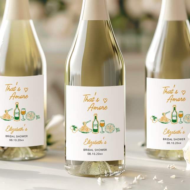 Étiquette Pour Bouteilles De Vin C'est l'Amour Nourriture Italienne Rustique pour B (Créateur téléchargé)