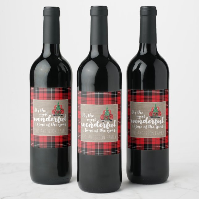 Étiquette Pour Bouteilles De Vin C'est le moment le plus merveilleux de l'année (Bouteilles)