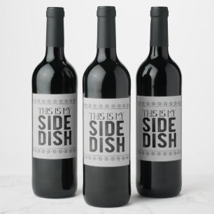 Étiquette Pour Bouteilles De Vin C'Est Mon Plat Côté