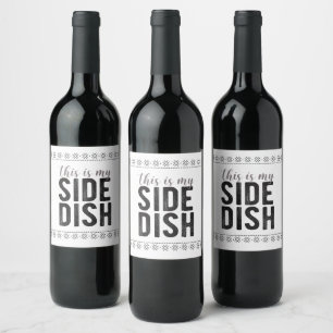 Étiquette Pour Bouteilles De Vin C'Est Mon Plat Côté