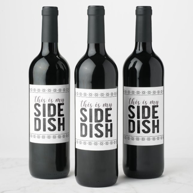 Étiquette Pour Bouteilles De Vin C'Est Mon Plat Côté (Bouteilles)