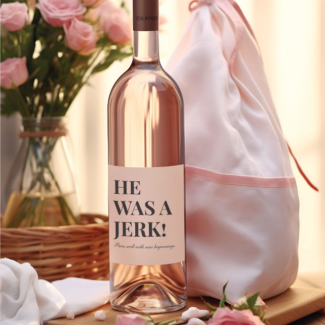 Étiquette Pour Bouteilles De Vin "C'était un imbécile !" Divorce (Créateur téléchargé)