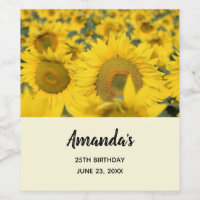 Champ jaune de tournesols Photographie Anniversair