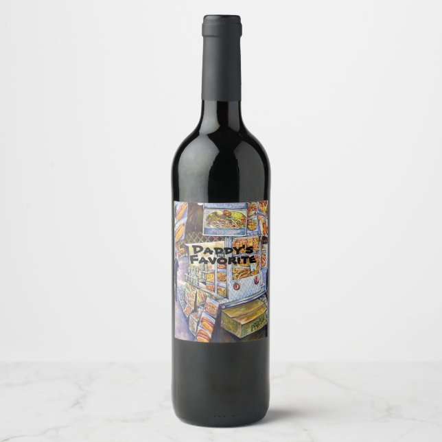 Étiquette Pour Bouteilles De Vin Charge de travail artistique extraordinaire (Devant)