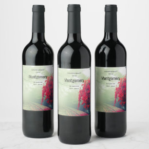 Étiquette Pour Bouteilles De Vin Chemins de fer Misty Chemins de fer Pittoresques P