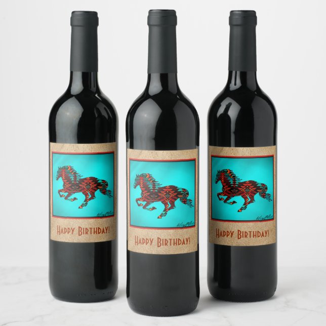 Étiquette Pour Bouteilles De Vin Cheval du Sud-Ouest (Bouteilles)