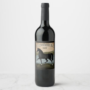 Étiquette Pour Bouteilles De Vin Cheval irlandais Jour de la Saint Patrick, coutume