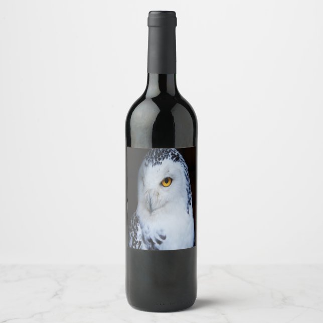 Étiquette Pour Bouteilles De Vin Chouette moelleuse (Devant)