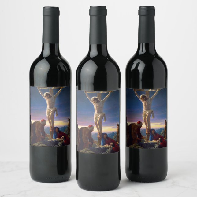 Étiquette Pour Bouteilles De Vin Christ sur la Croix par Carl Bloch (Bouteilles)