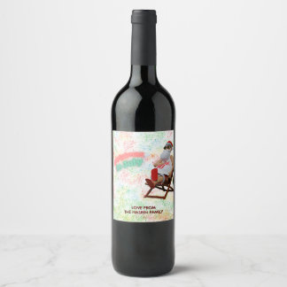 Étiquette Pour Bouteilles De Vin Christmas in July Santa 