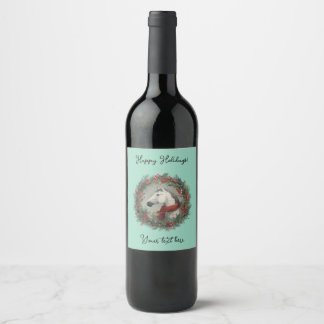 Étiquette Pour Bouteilles De Vin Christmas Wine Bottle Label customizable 