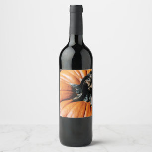 Étiquette Pour Bouteilles De Vin Citrouille