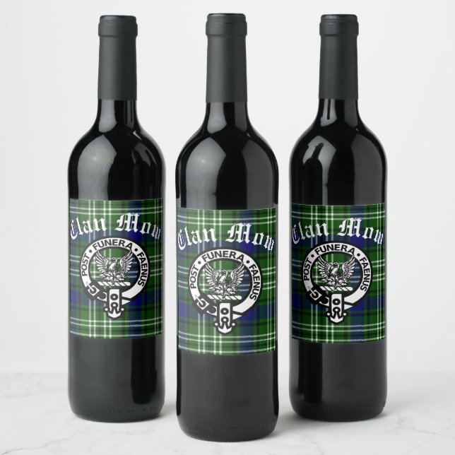 Étiquette Pour Bouteilles De Vin Clan écossais Mow Crest & Tartan (Bouteilles)