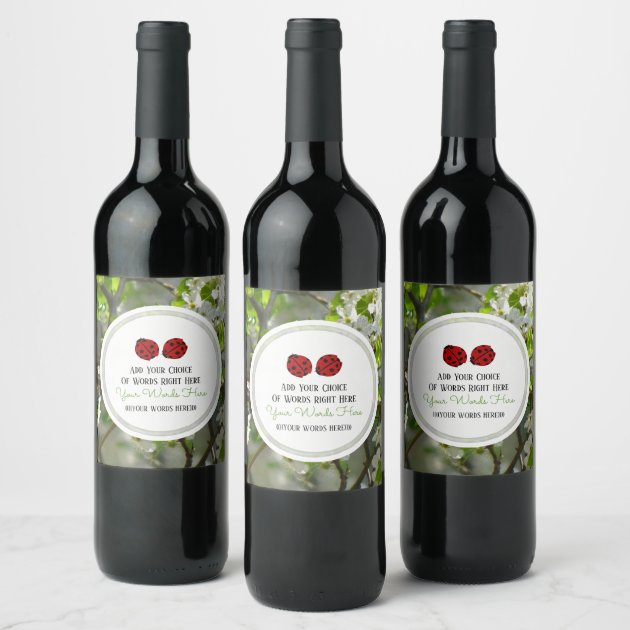 tiquette Pour Bouteilles De Vin Coccinelle Zazzle.ca