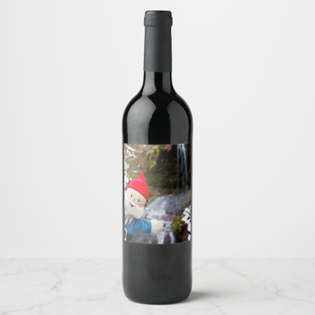 Étiquette Pour Bouteilles De Vin Cold Falls Gnome (Devant)