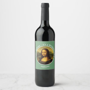 Étiquette Pour Bouteilles De Vin Collection Leonardo da Vinci Mona Lisa