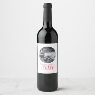 Étiquette Pour Bouteilles De Vin Conception de la fête de l'épouse   Fête de la mar