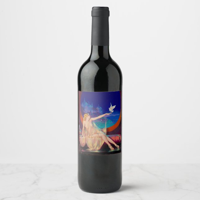 Étiquette Pour Bouteilles De Vin Concubine de Sultana le sultan arabe 1925 (Devant)