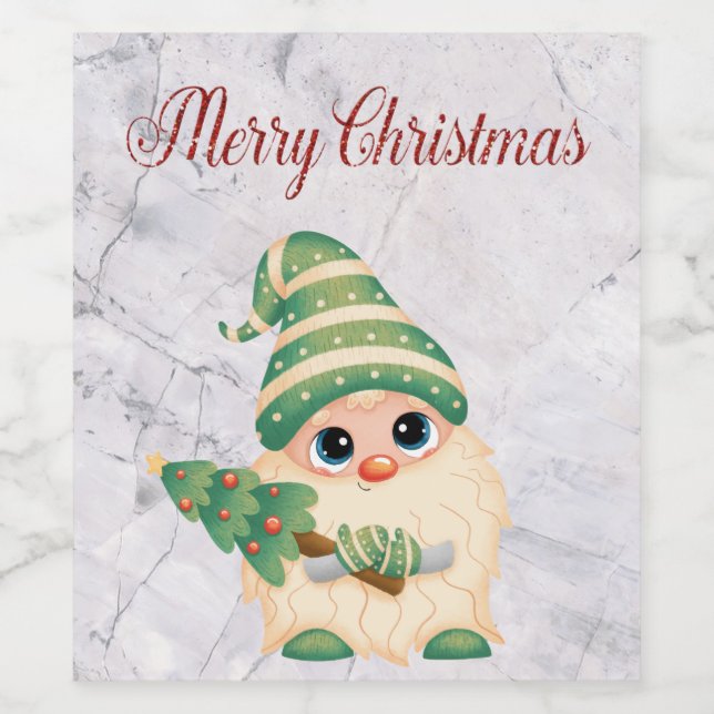 Étiquette Pour Bouteilles De Vin Cool, tendance. Beau Noël (Étiquettes simples)