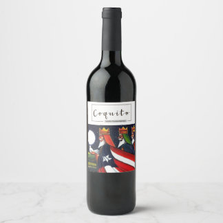 Étiquette Pour Bouteilles De Vin Coquito 3 rois Porto Rico Reyes Magos