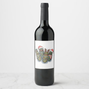Étiquette Pour Bouteilles De Vin Cornichons avec bois de renne Amoureux de cornicho