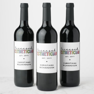 Étiquette Pour Bouteilles De Vin Cosmetologue Esthétique Autorisé Sur Mesure