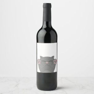 Étiquette Pour Bouteilles De Vin Couchage de chat