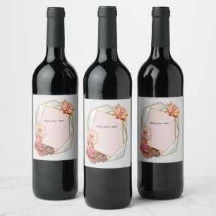 Étiquette Pour Bouteilles De Vin Couleurs Succulentes de broyage d'abricot