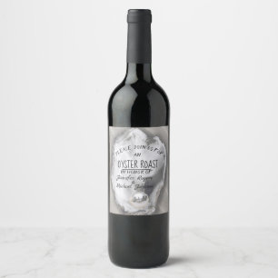 Étiquette Pour Bouteilles De Vin Couples Toilette d'huître rôtie