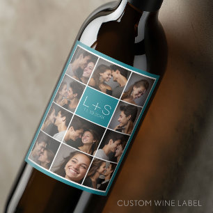 Étiquette Pour Bouteilles De Vin Créez votre propre collection photo Mariage Monogr