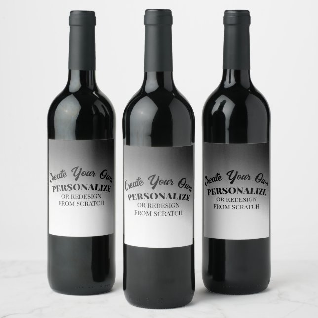 Étiquette Pour Bouteilles De Vin Créez votre propre personnalisation (Bouteilles)