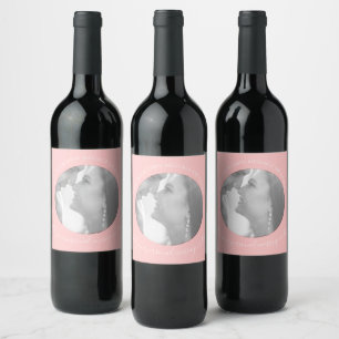 Étiquette Pour Bouteilles De Vin Créez votre propre photo Étiquette de vin rose