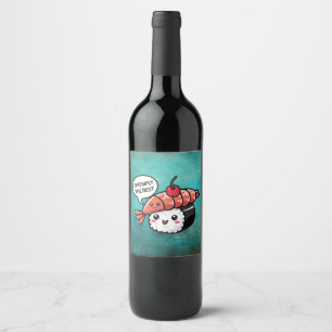 Étiquette Pour Bouteilles De Vin creuser le meilleur kawaii sushi
