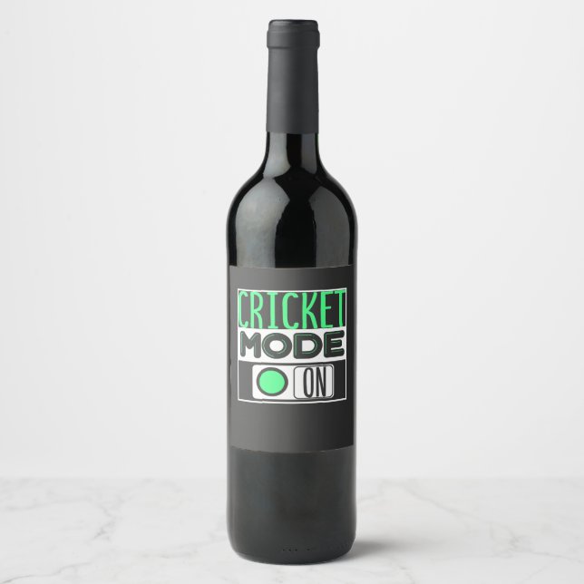 Étiquette Pour Bouteilles De Vin Cricket (Devant)