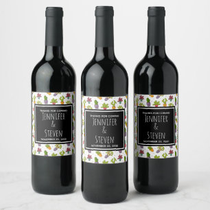 Étiquette Pour Bouteilles De Vin Cute Cactus Nature Succulents Mariage Motif