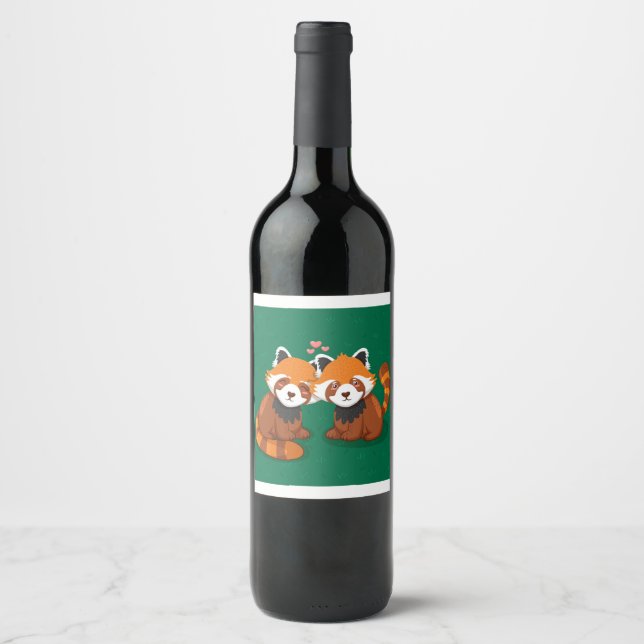 Étiquette Pour Bouteilles De Vin Cute chat (Devant)