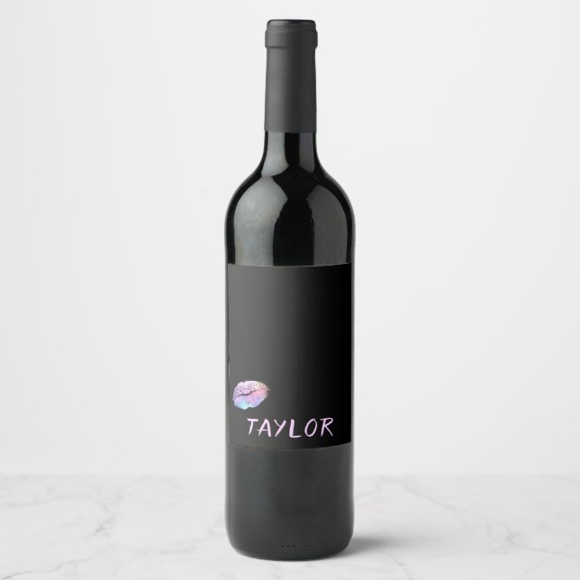 Étiquette Pour Bouteilles De Vin Cute et chic (Devant)