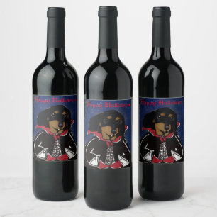 ÉTIQUETTE POUR BOUTEILLES DE VIN DACHSHING