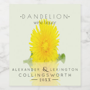 Étiquette Pour Bouteilles De Vin Dandelion Wine Liquor