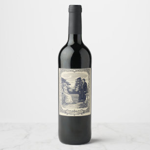 Étiquette Pour Bouteilles De Vin Darcy et Elizabeth