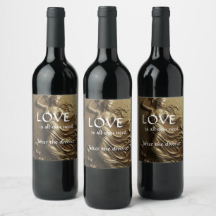 Étiquette Pour Bouteilles De Vin Décor de divorce drôle pour femmes Luxe Or