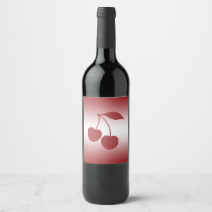 Étiquette Pour Bouteilles De Vin Dégradé rouge à blanc