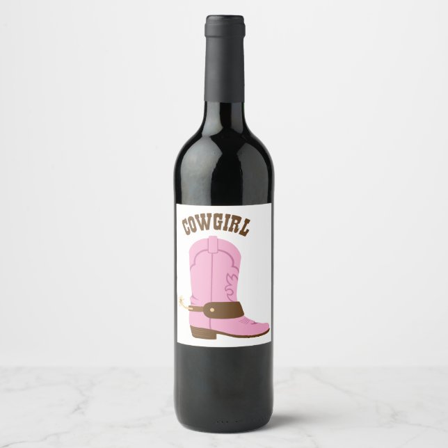 Étiquette Pour Bouteilles De Vin Démarrage de la fille (Devant)