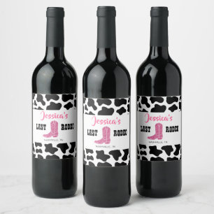 Étiquette Pour Bouteilles De Vin Dernier Rodéo Personnalisé 